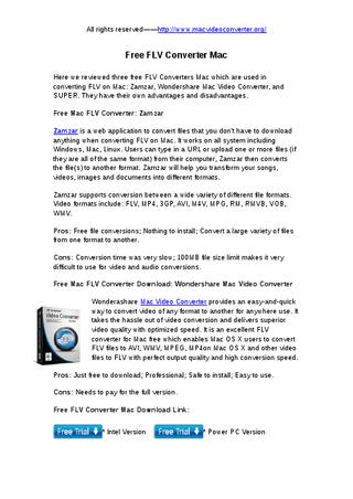 Flv Converter Mac Free Download